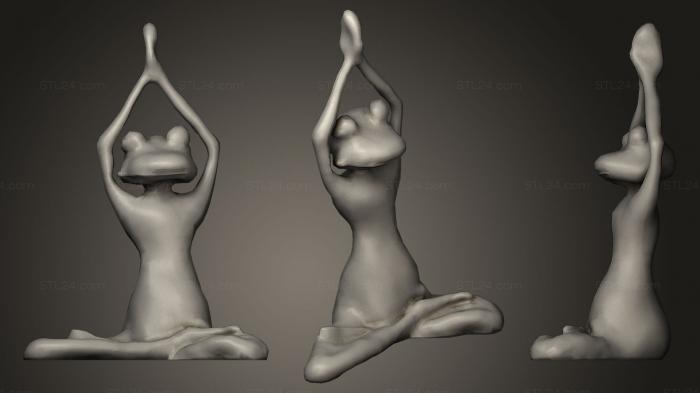 Статуэтки животных (Лягушка3, STKJ_0285) 3D модель для ЧПУ станка